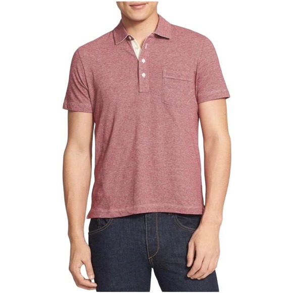 Billy Reid Other - Billy Reid Men's Pensacola Polo Shirt Size Medium Heather Red Short Sleeve